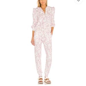 🆕Generation Love Olivia Pink White Floral Pastel English Rose Sweatpants New